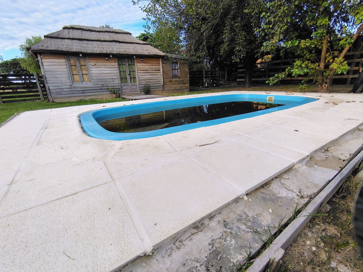 Cabaña con pileta en Los Zapallos | A 50 m Ruta 1 | Ideal descanso o renta