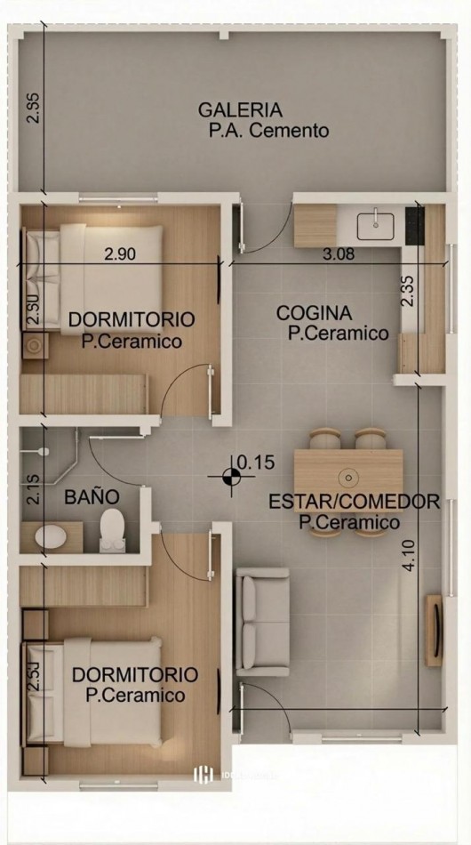 CASA DE 2 DORMITORIOS, SANTO TOME